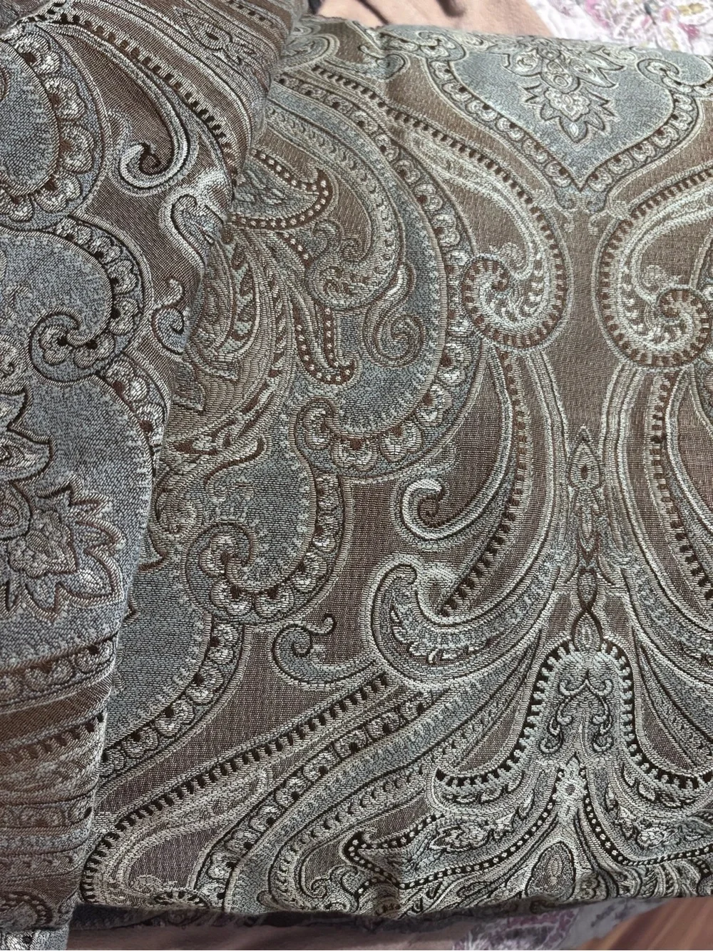 Pair of Decorative Paisley Pillow Shams King Size - Home Bedding